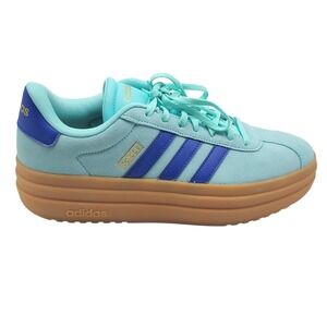Adidas VL Court Bold Light Blue Womens Size 9.5 Platform Sneaker JS3813